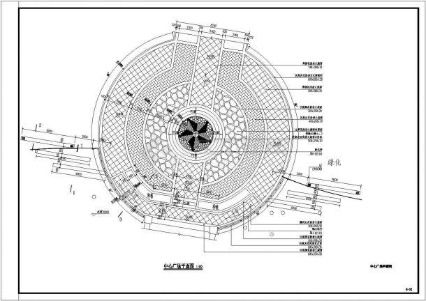 某地中心广场园林景观设计施工图纸